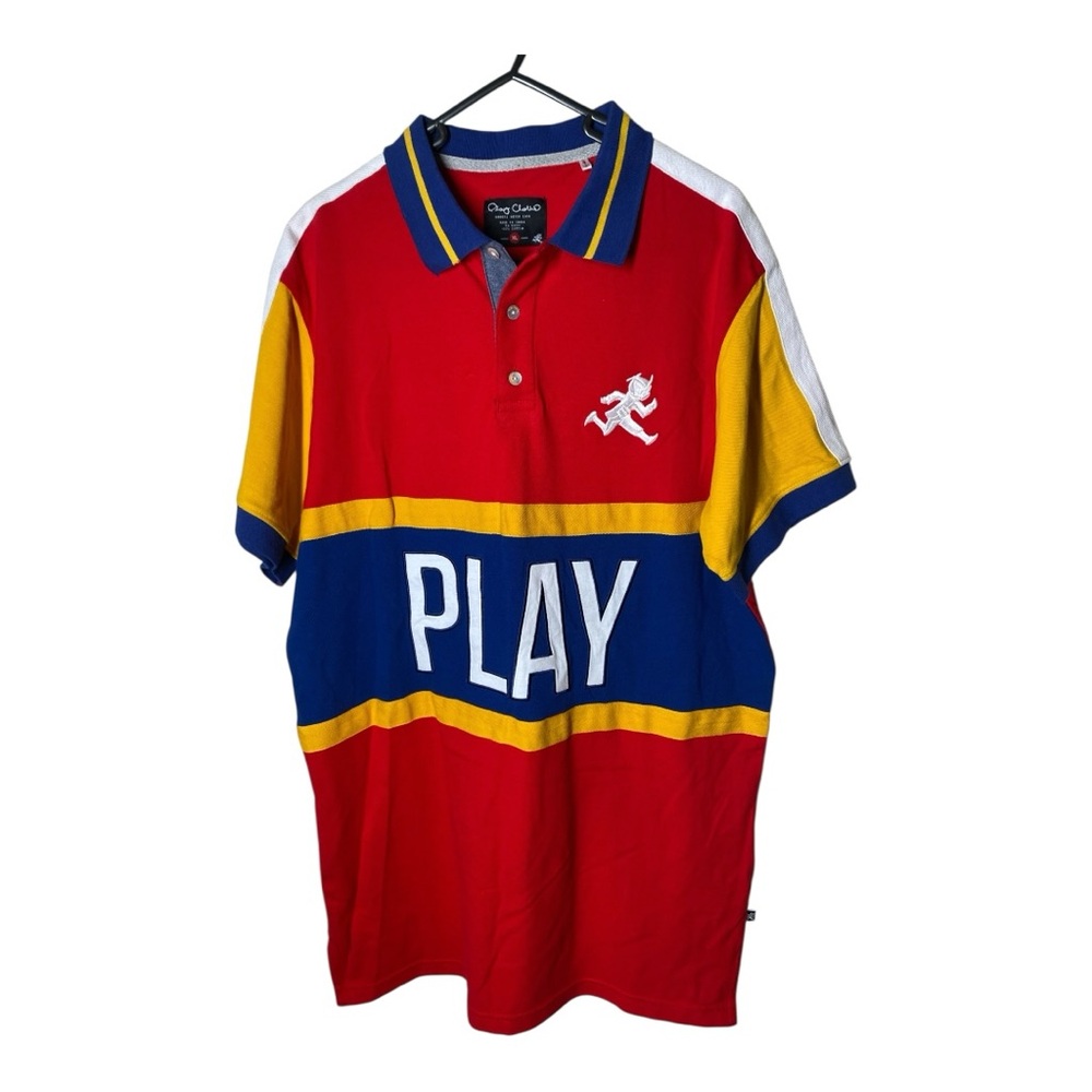 Men's PLAY CLOTHS Colorful Polo Shirt XL